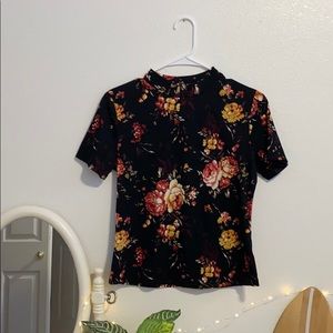 WALLFLOWER Floral High neck T-Shirt
